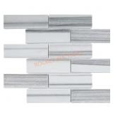 Ecoglassify White Glass Mosaic Tile 9.7 sq ft