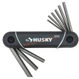 Husky 9-Piece SAE Folding Hex Keys 1/4" 5/64"