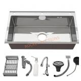 32 in. Drop-In/Sink w/ Faucet Stainless Steel