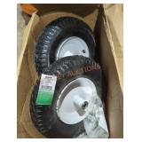 (2) Hi-Run 4.8" x 4-8" 4 Ply Tire/Wheel