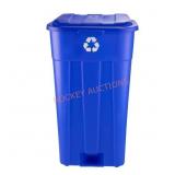 45-Gal Blue Outdoor Trash Can with Wheels