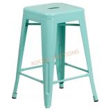 High Backless Mint Green Counter Stool