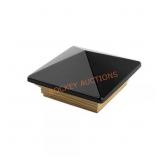 (8) 4 in. x 4 in. Verona Black High Point Post Ca