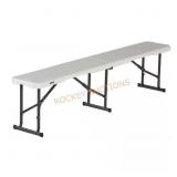 Almond Resin 6 ft. Fold-In-Half Bench