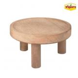7 in. Footed Small Brown Wood Plant Stand