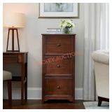 Bradstone 3-Drawer Walnut File Cabinet