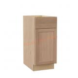 Sinclair 15x24x34.5 Base Cabinet, Oak, Grey