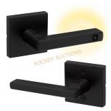 Halifax Square Matte Black LED Door Handle