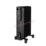 1500-W Black Oil-Filled Radiator Heater