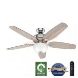 Hunter Channing 54in Brushed Nickel Fan