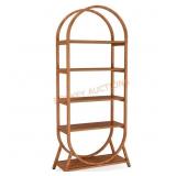 Eulas 70.87 in Brown Wood 5-Shelf Etagere