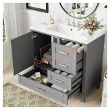 Mirightone 36" Vanity with Sink (Grey)