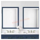 Mayfield 28x36 Vanity Mirror, Grayish Blue