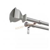 Napoleon Double Curtain Rod Kit, Matte Silver