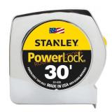 STANLEY PowerLock Tape Measure, 30 ft