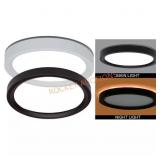 7.5 in. Round White Oil Rubbed Bronze Trim
