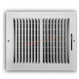 10 in. x 8 in. 2-Way Steel Register White