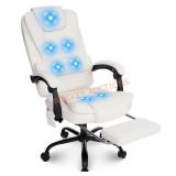 Faux Leather Massage Chair with Lumbar