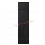 15x51 in. Black Shutters, Polypropylene