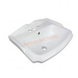 Cloakroom Wall-Mounted Bathroom Sink in White