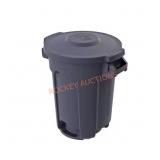 10 gal Grey Outdoor Trash Can with Domed Lid