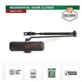 Heavy-Duty Matte Black Residential Door Closer