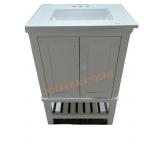 24" x 19" x 35" White Vanity w/ Top