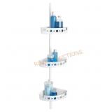 3-Tier Tension Corner Shower Caddy White