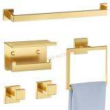 Brushed Gold 5-Piece Bath Hardware Set 23.6in
