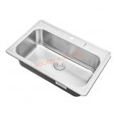 Top Mount SS Sink 18-Gauge 33x22x9