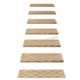 Bullnose Khaki Trellis Stair Treads (12)