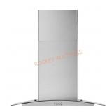 30 in. Curved Glass Range Hood with Light