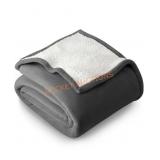 Bare Home Sherpa Fleece Blanket, King - Gray