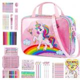 D-FantiX Unicorn Art Supplies Kit 63Pcs
