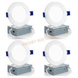 Meconard 4-Pack 4' LED Recessed Downlights