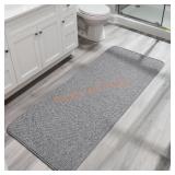 Bosap Bath Mat Ultra Thin Runner, Grey 2x5'