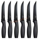 Premium Steak Knives Set 6, Black