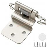 40 Pack (20 Pairs) 3/8' Hinges, Satin Nickel