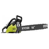 RYOBI 18 in. 38cc 2-Cycle Gas Chainsaw + Case