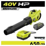 RYOBI 40V HP Brushless Leaf Blower + 4.0Ah