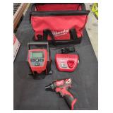 Milwaukee M12 Screwdriver, Inflator, Charger ONLY