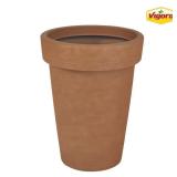 Ferndale 15.6" Terracotta Orange Resin Planter