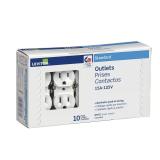 Leviton 15A 125V Duplex White Outlet 5-15R 10pk