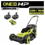 RYOBI 18V HP Brushless 16" Lawn Mower w/4Ahx2