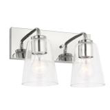 Miles 12 W x 8 H Chrome Vanity Light