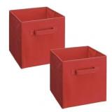 ClosetMaid Cubeicals Fabric Drawer, Red (2)