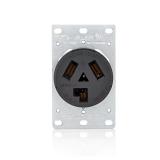 30A 125/250V Shallow Flush Mount Outlet, Black