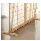 Natural 4-Panel Room Divider Stand