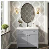 Everdean 36.5-in Bath Vanity with Marble Top