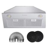 30 in. 800 CFM Convertible Hood, LED